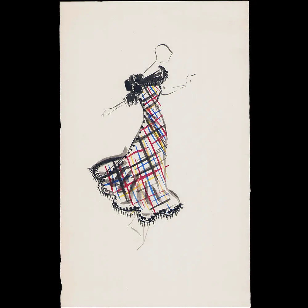 Jacques Heim - Dessin D'une Robe Du Soir, Circa 1950-1960 1