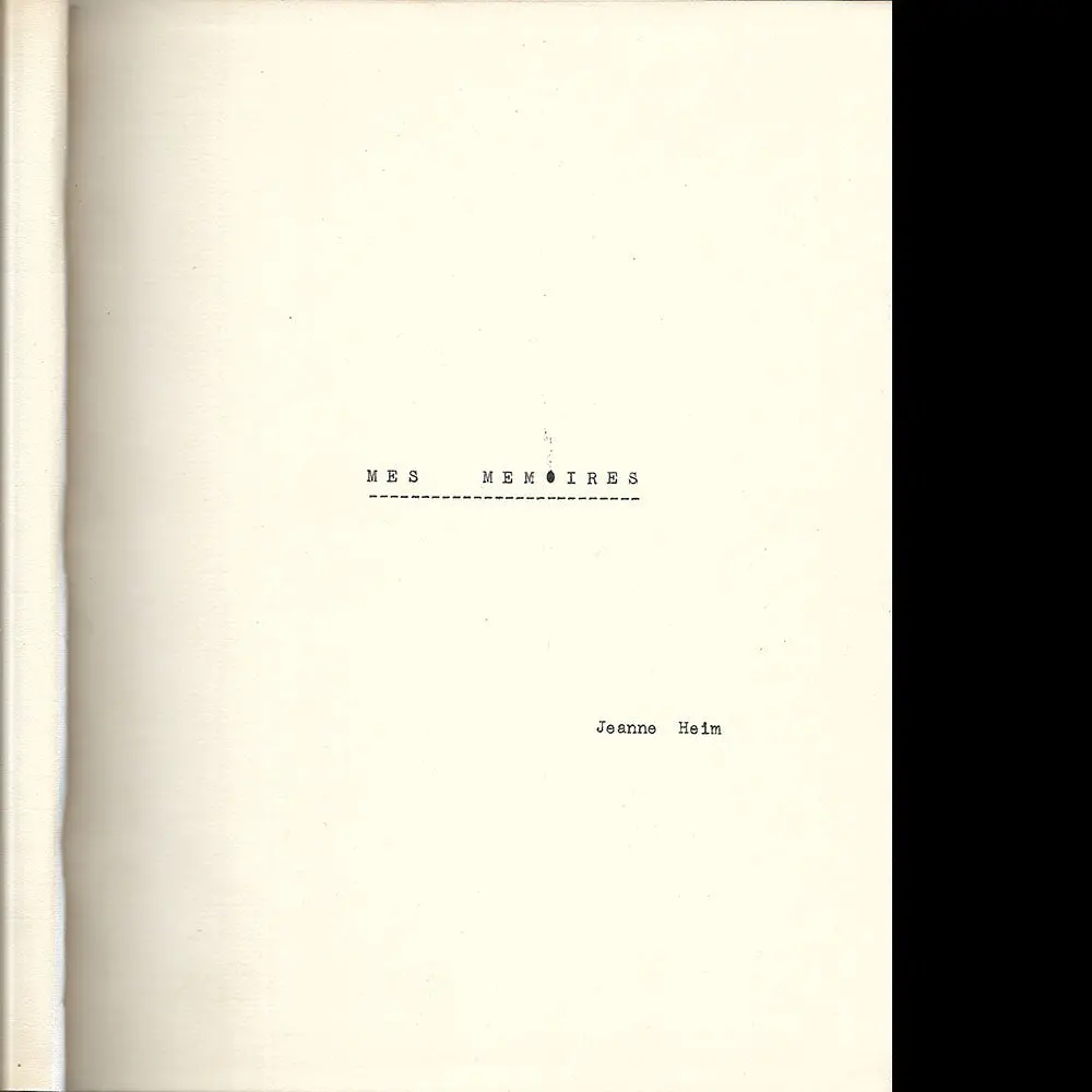 Jeanne Heim - Mes Mémoires (1953) 2