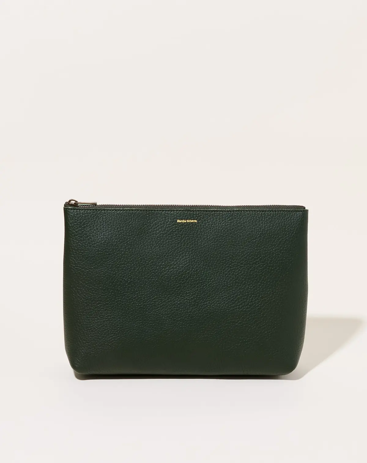 Large Pouch In Moss Green 1