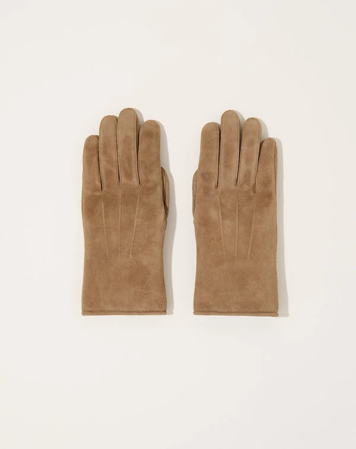 Suede Glove In Khaki 1