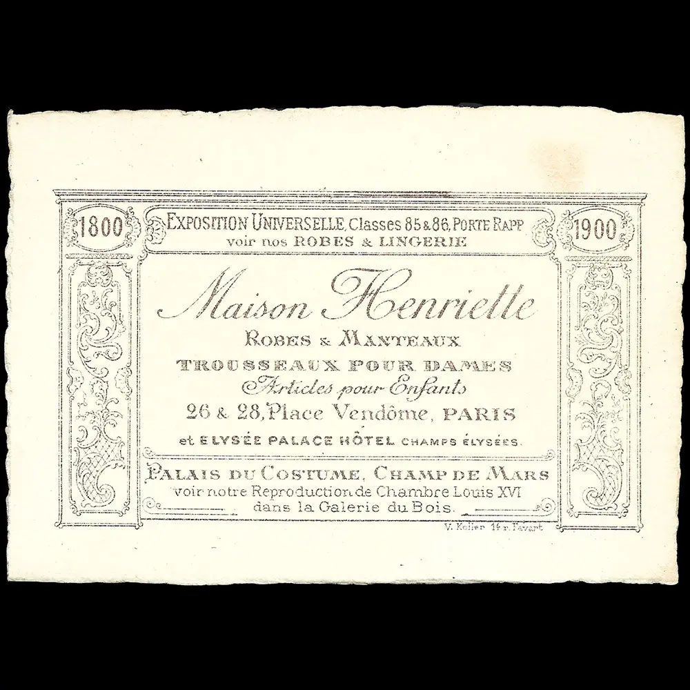 Maison Henriette, 26-28 Place Vendôme À Paris (1900) 1