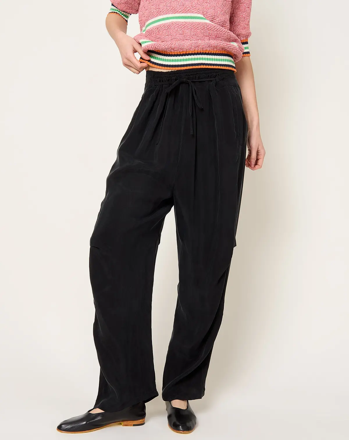 Drawstring Pants In Black 1
