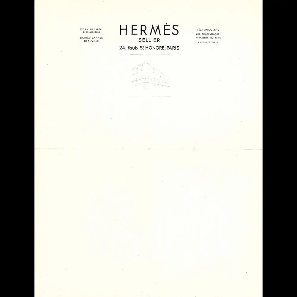 Hermès - Papier À Lettres De La Maison Hermès (1930S) 1