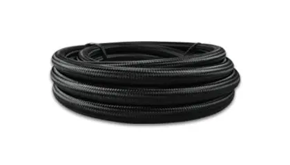 Vibrant Black Nylon Braided Flex Hose 1