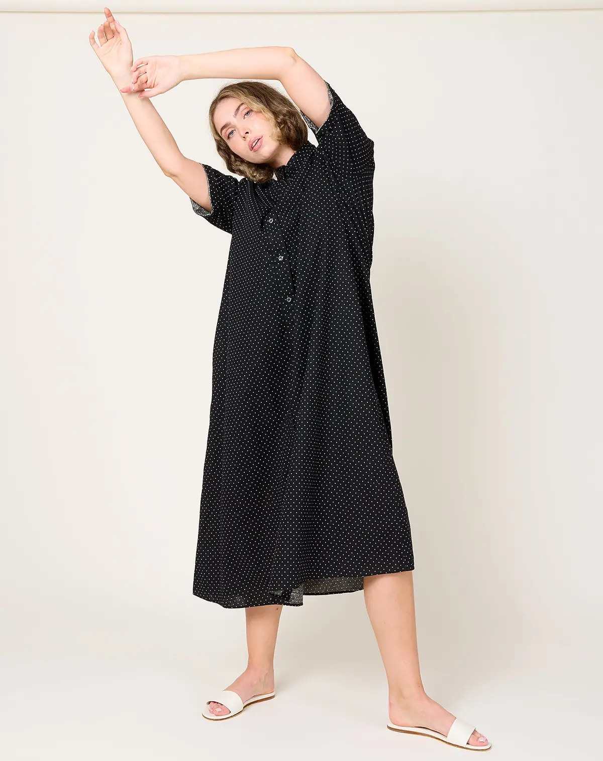 C/L Dot Dress In Black 1
