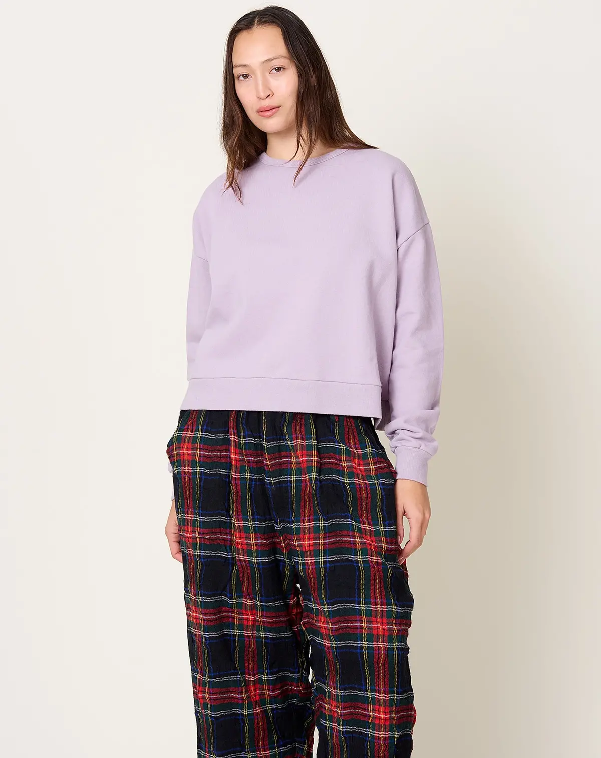 French Terry Pullover In Lavender 1