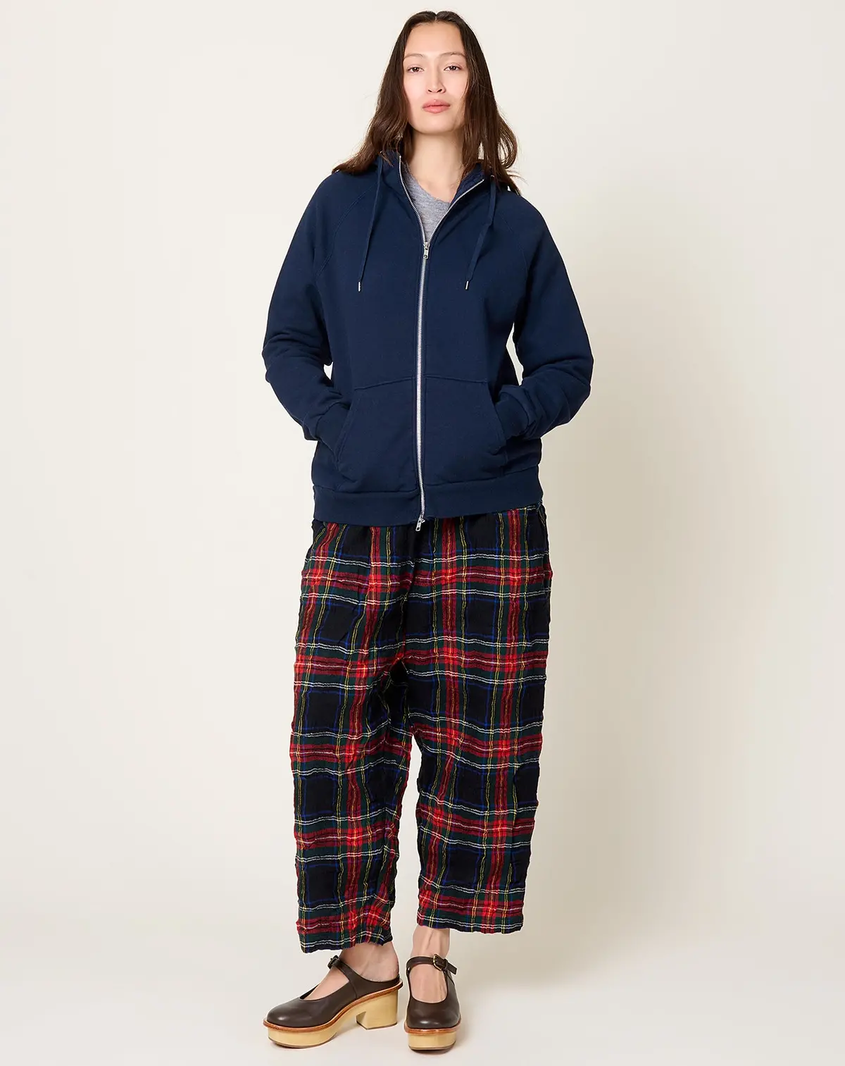 French Terry Hoodie In Navy 1