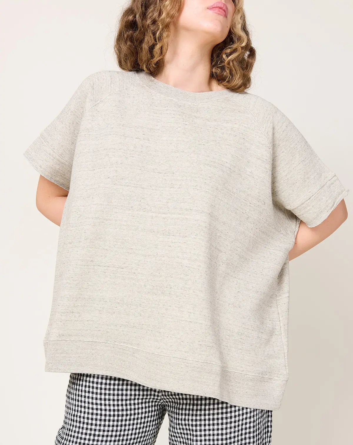 Undyed Fleece Pullover In Grey 1