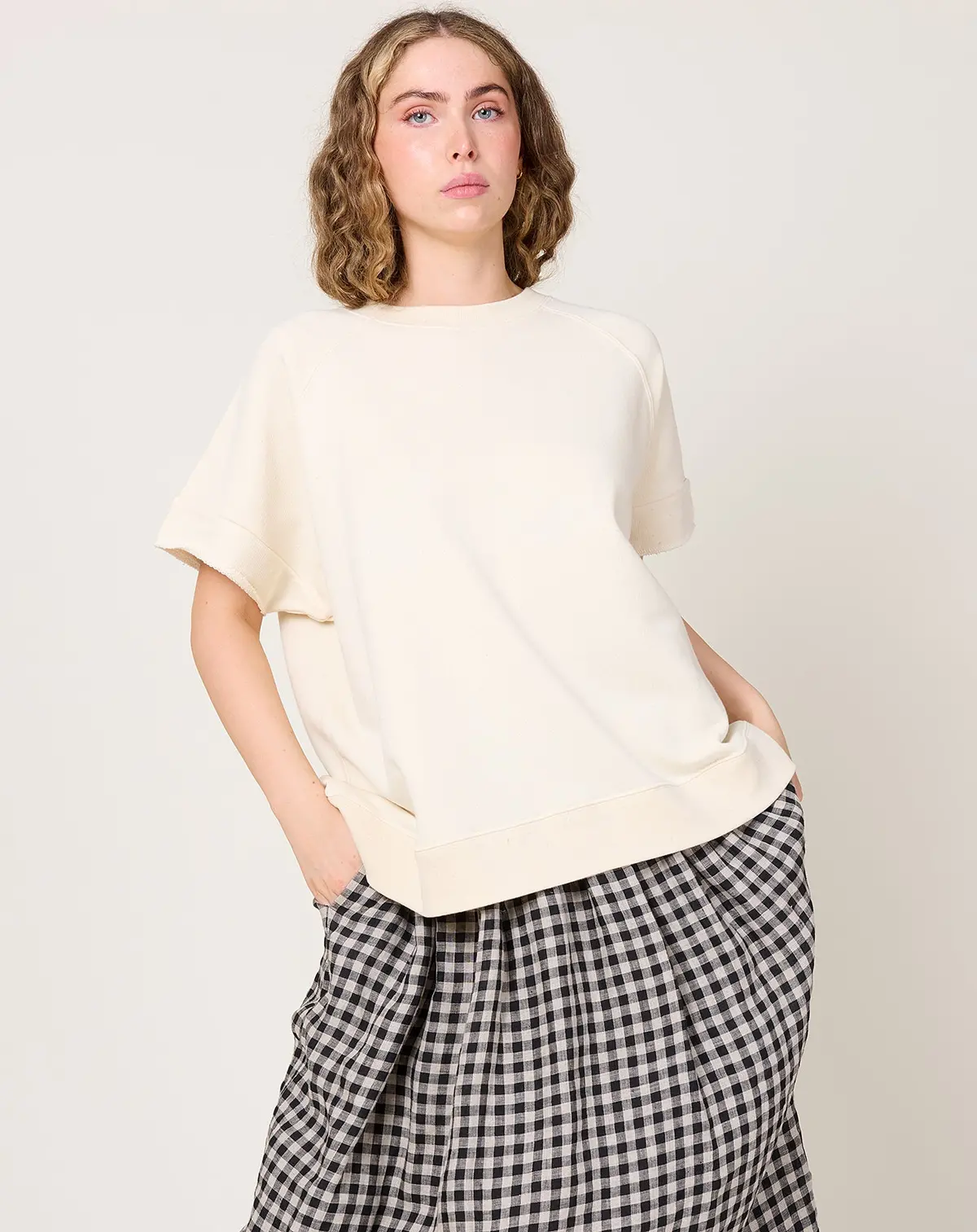 Undyed Fleece Pullover In Natural 1
