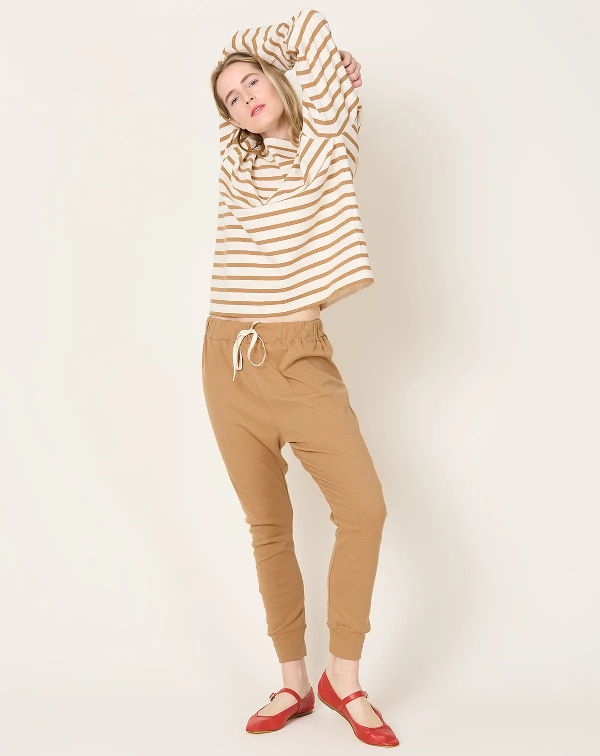 Undyed Rib Pants In Camel 1