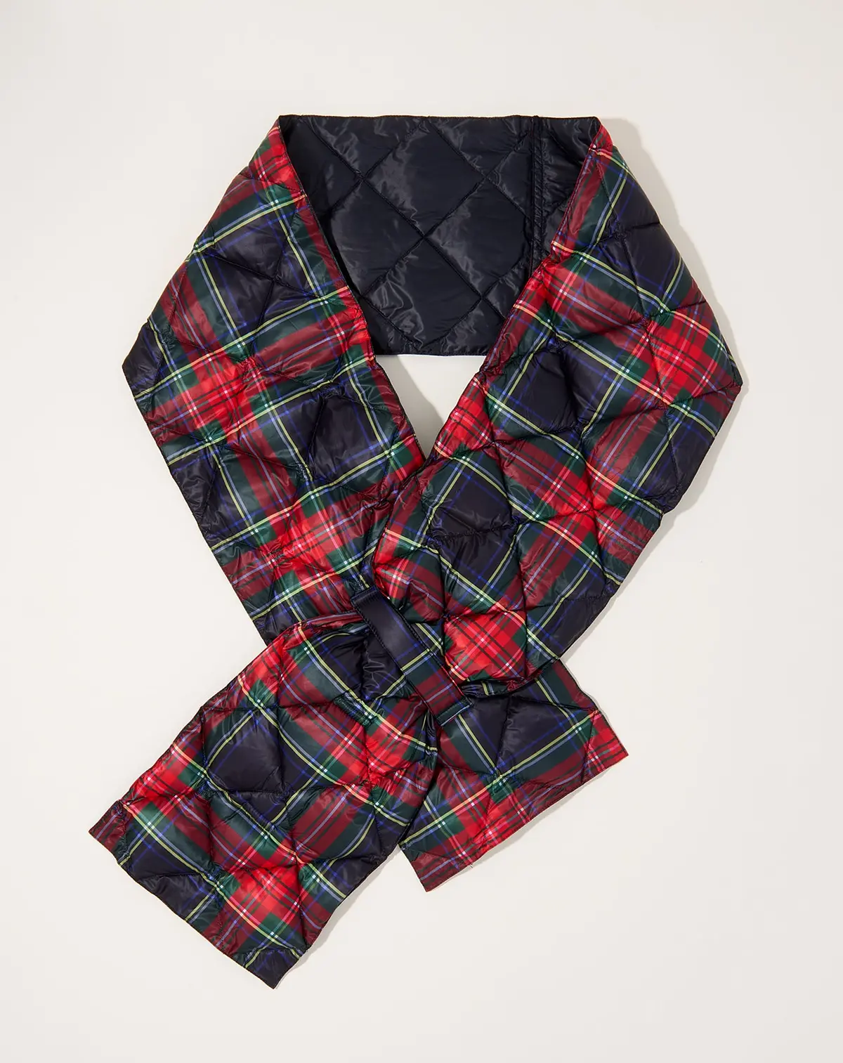 Down Scarf In Black Tartan 1