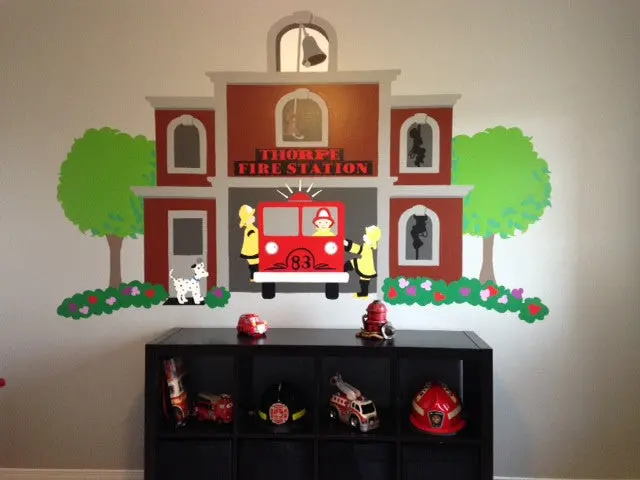 Our Fire Station Paint-By-Number Wall Mural 2