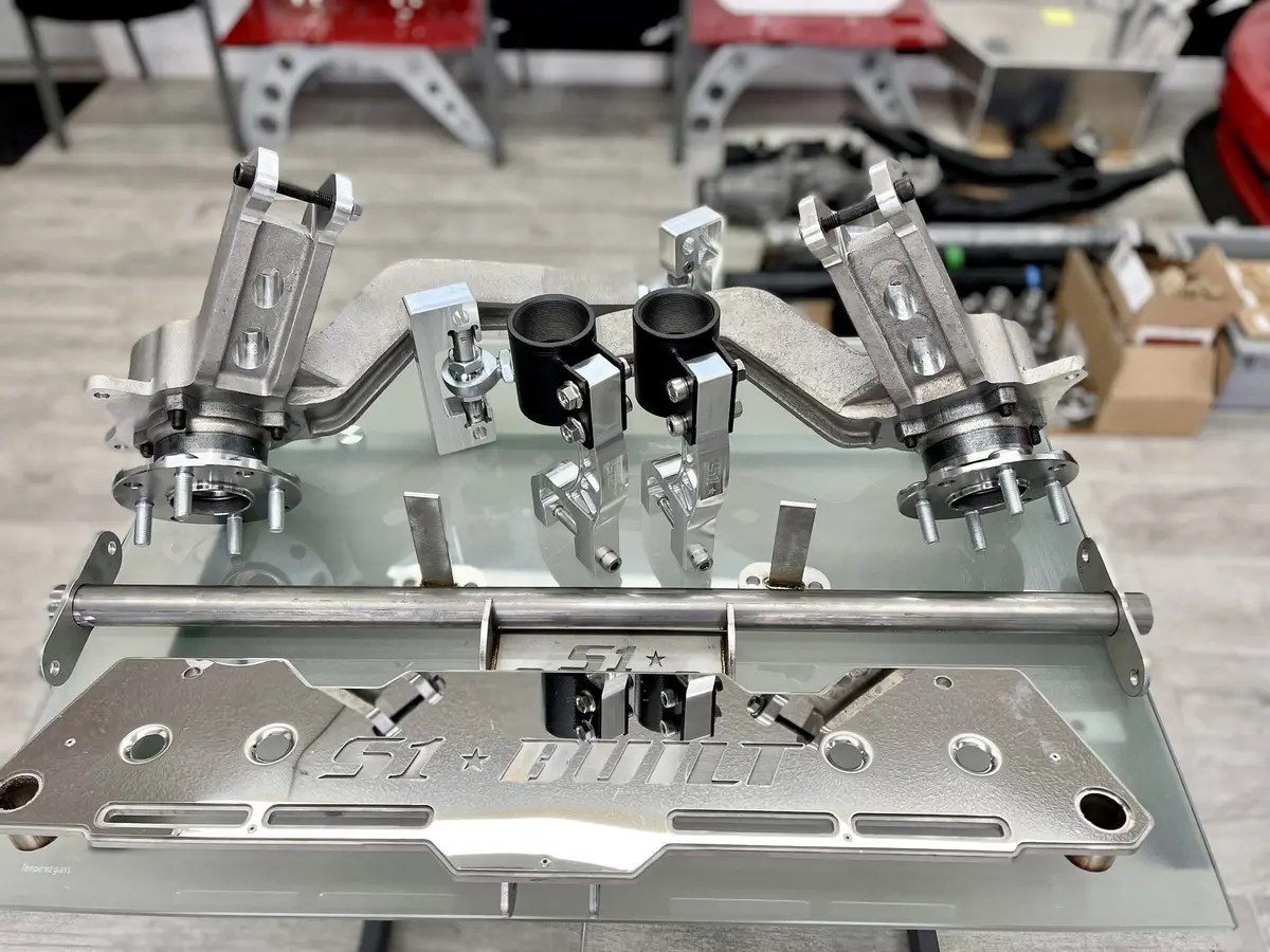 S1 Built Complete Awd Kit: Cast Aluminum Awd/Rwd/Fwd Rear Trailing Arms With Delta7 Rear Diff Mount Kit And Billet Forks 1