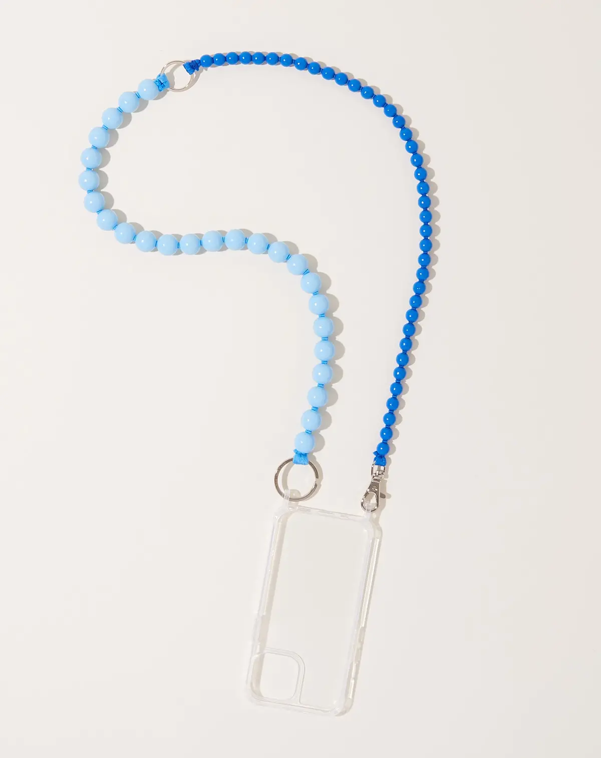 Doppel Handykette Iphone Necklace In Pastel Blue And Blue On Blue 1