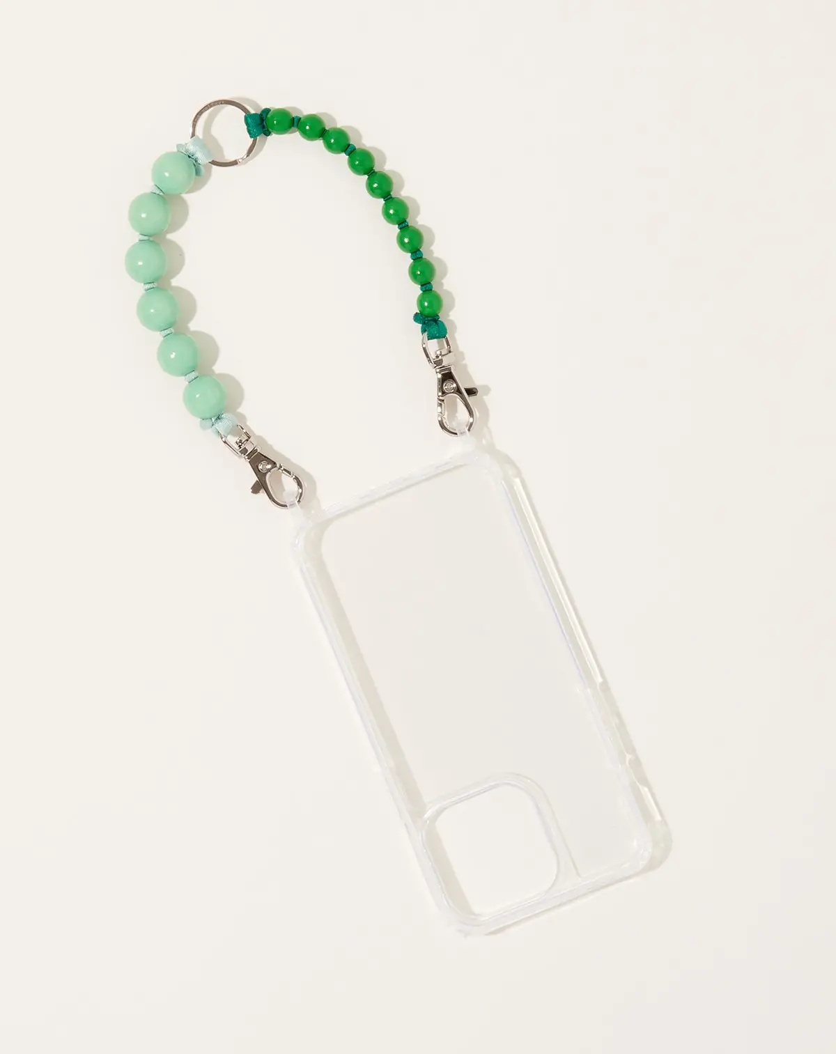 Doppel Handykette Short Iphone Holder In Pastel Green And Green 1