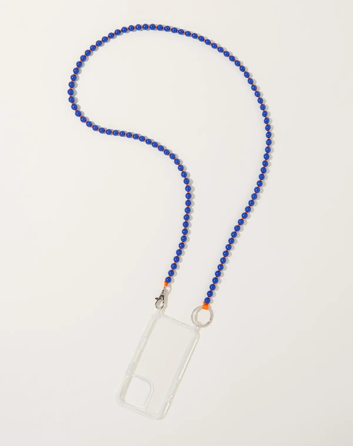 Handykette Iphone Necklace In Blue On Orange 1