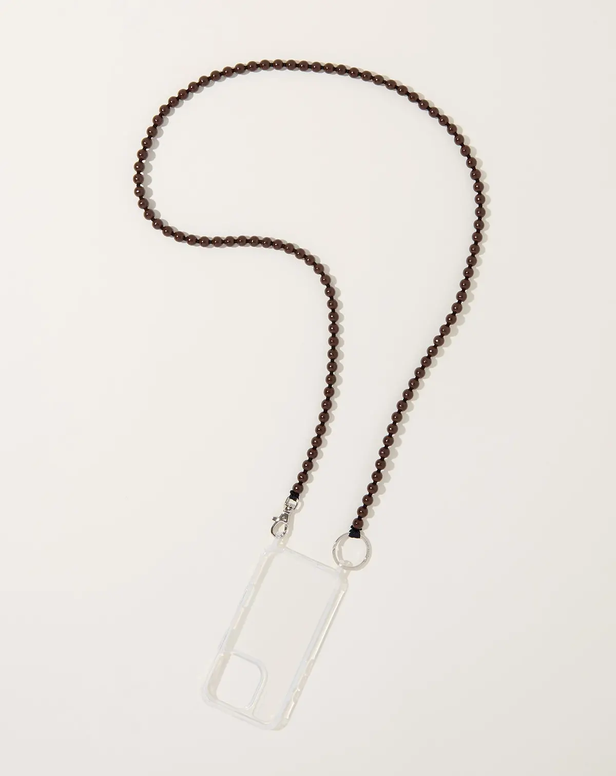 Handykette Iphone Necklace In Brown On Black 1