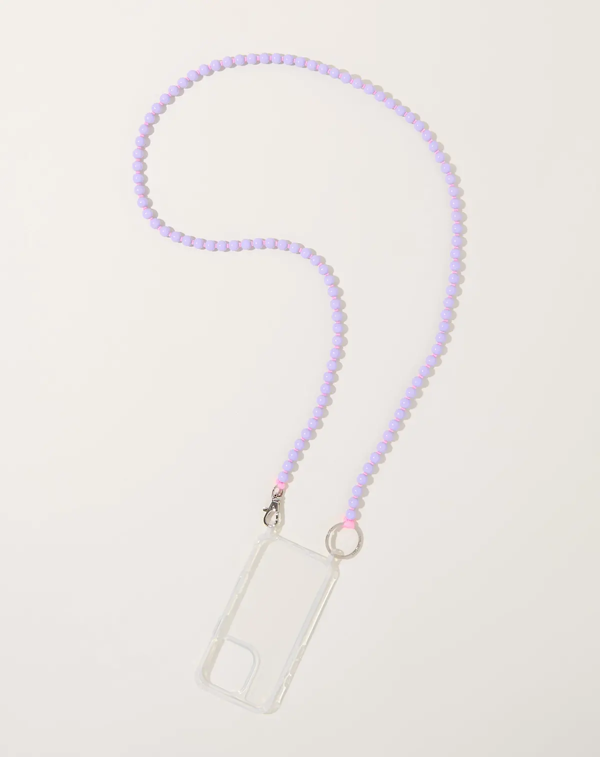 Handykette Iphone Necklace In Lilac On Rose 1