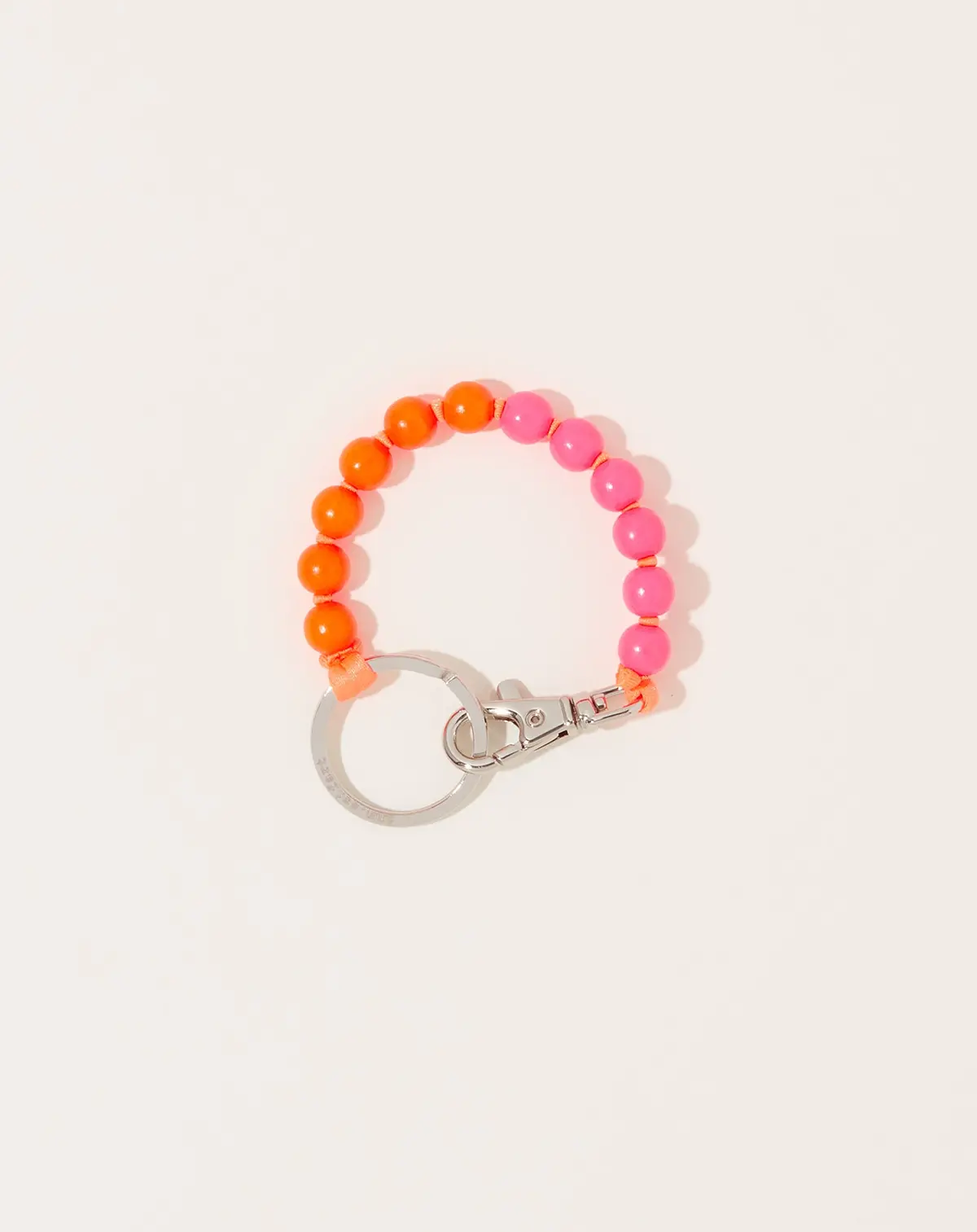 Perlen Short Keyholder In Neon Orange And Neon Pink 1