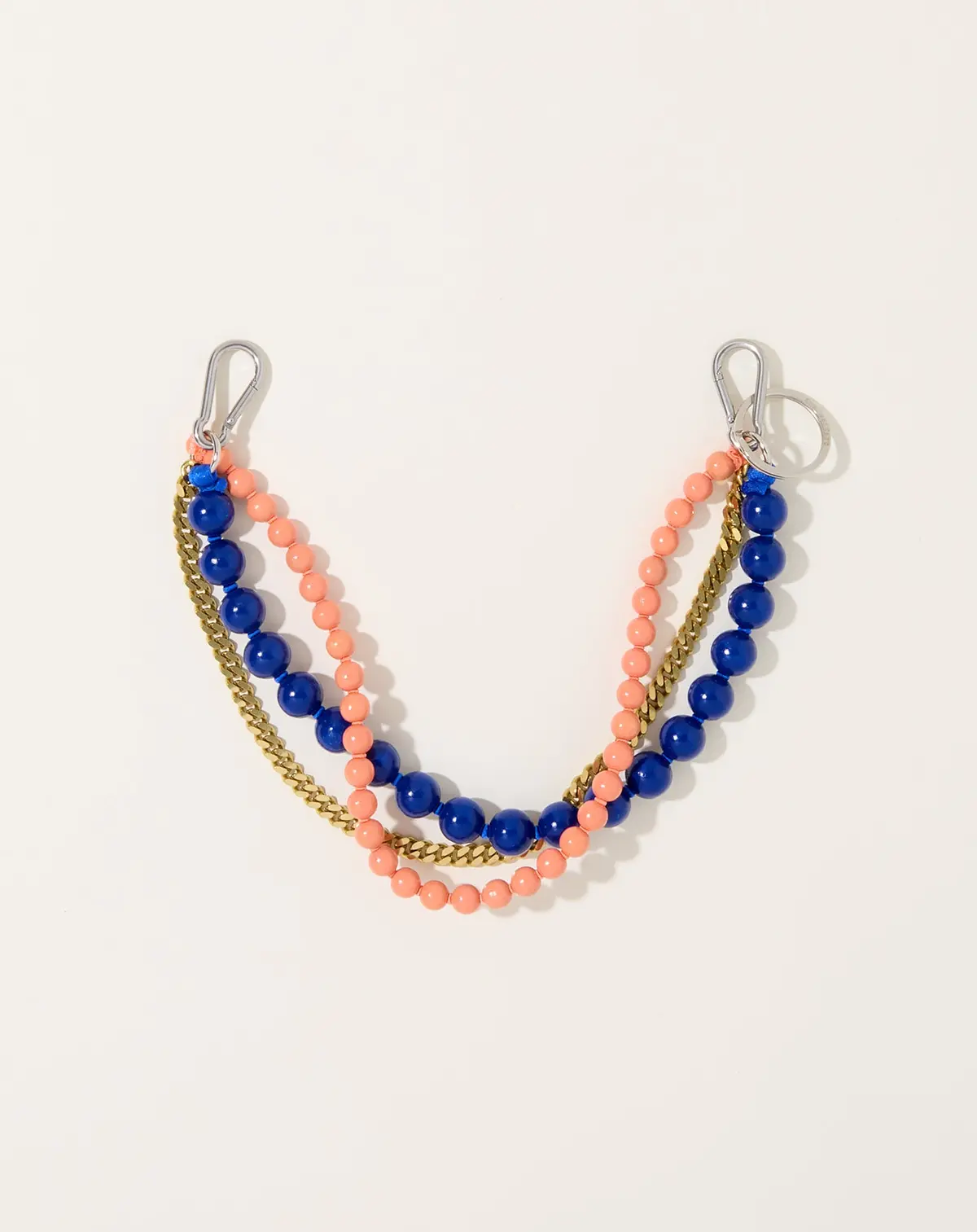 Zoe Bag Charm In Blue And Lax 1