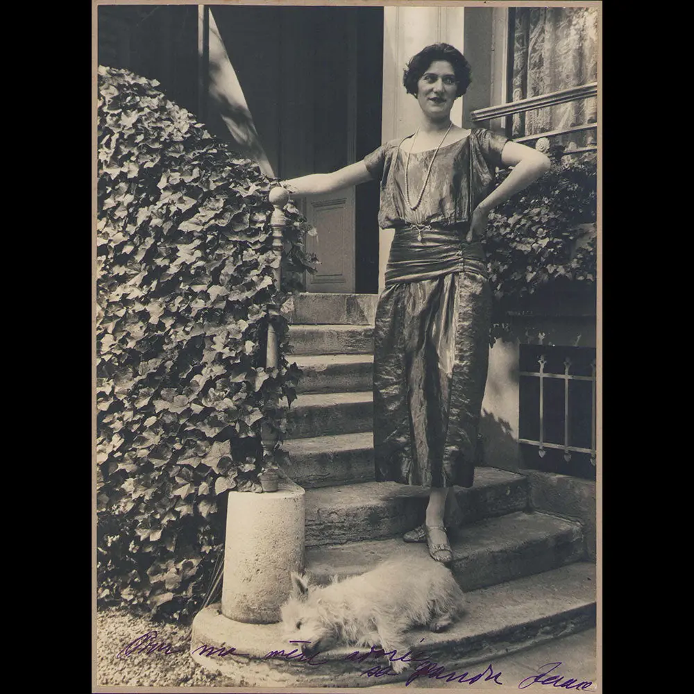Jeanne Dirys Iribe, Photographie Avec Envoi De L'actrice À Sa Mère (Circa 1918-1922) 1