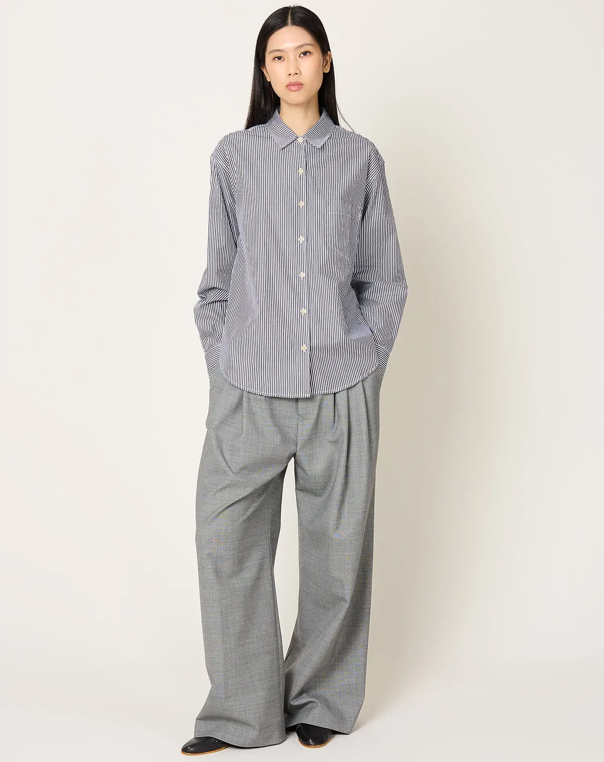 Weekend Shirt In Black Stripe 1