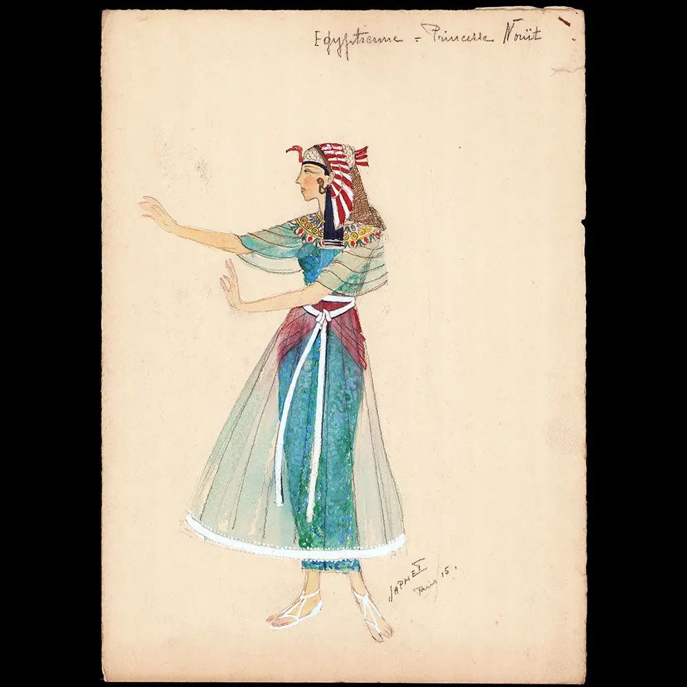 Japhet - Dessin D'un Costume Égyptien (1915) 2