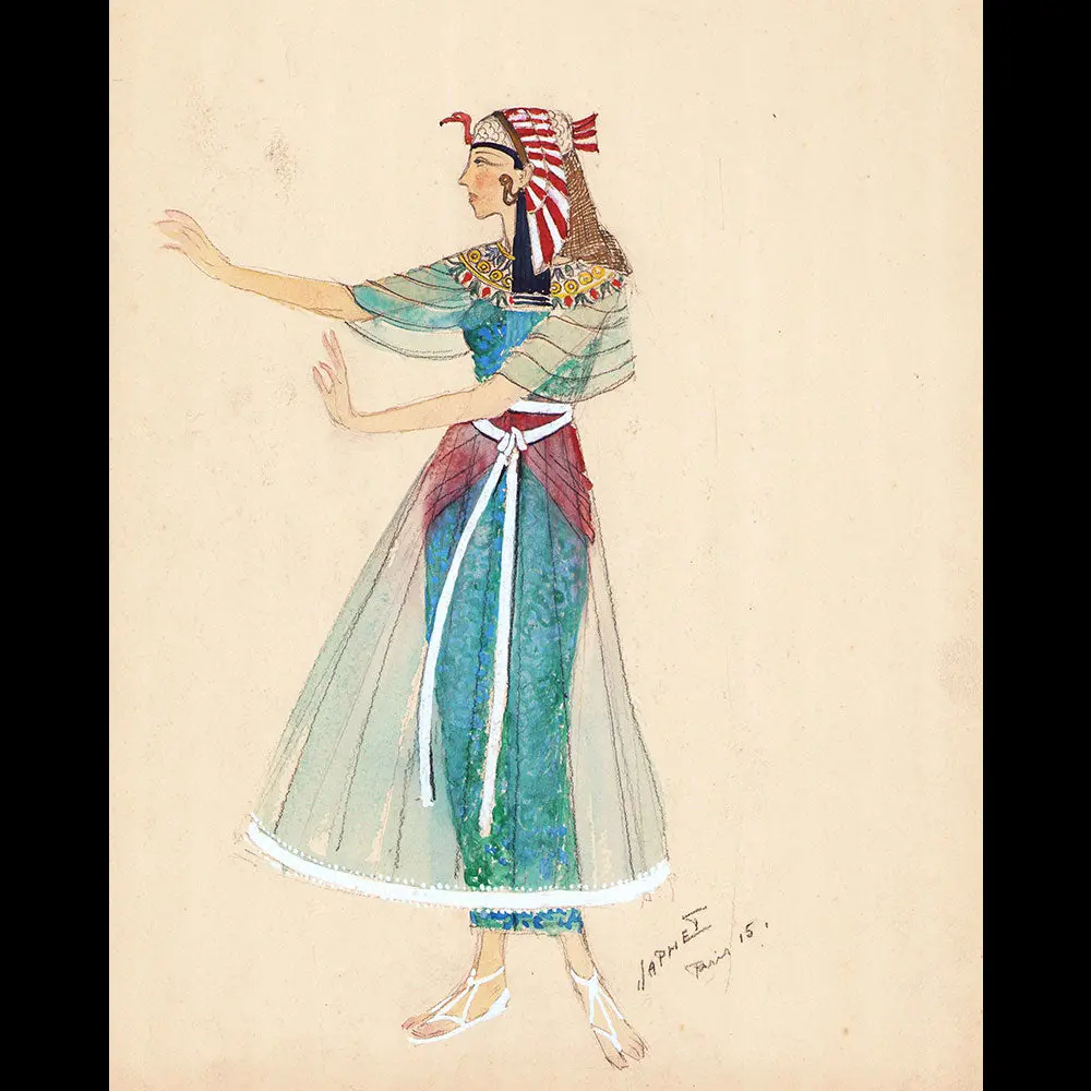 Japhet - Dessin D'un Costume Égyptien (1915) 1