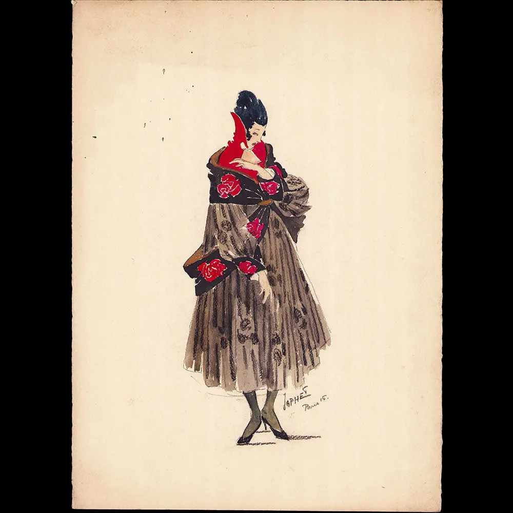 Japhet - Dessin D'un Manteau De Fourrure (1916) 1