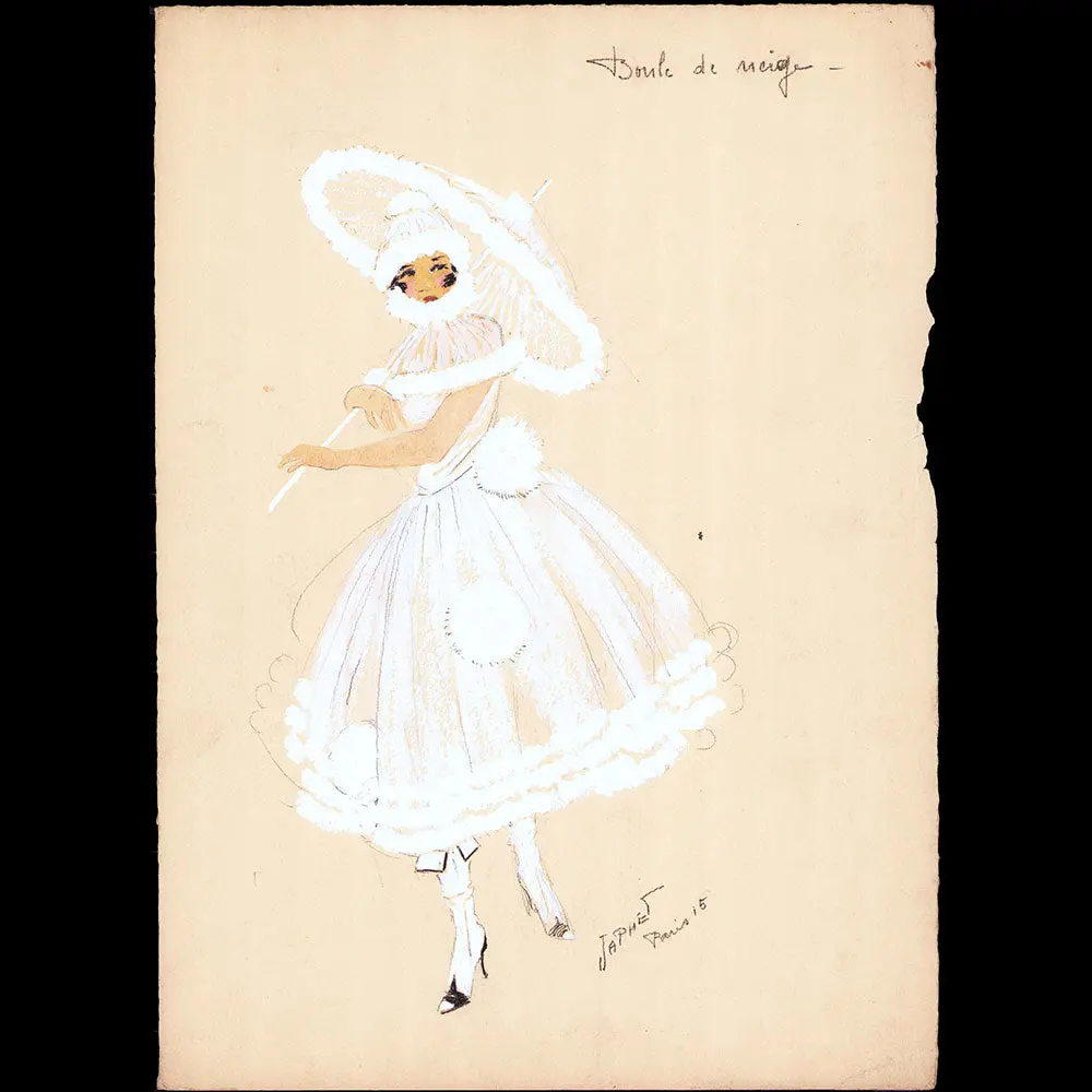 Japhet - Dessin De La Robe Boule De Neige (1915) 1