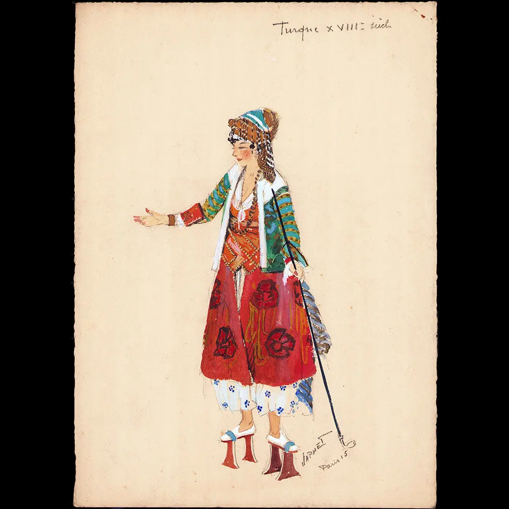 Japhet - Dessin D'un Costume Turc Du Xviiieme Siècle (1915) 1