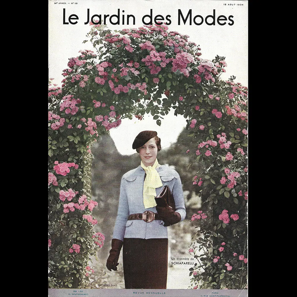 Le Jardin Des Modes, N°181, 15 Août 1934, Ensemble De Schiaparelli 1