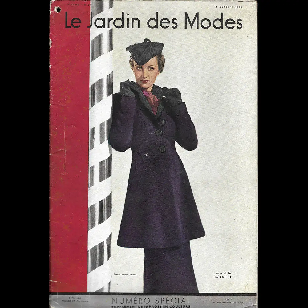 Le Jardin Des Modes, N°219, 15 Octobre 1936, Ensemble De Creed 1