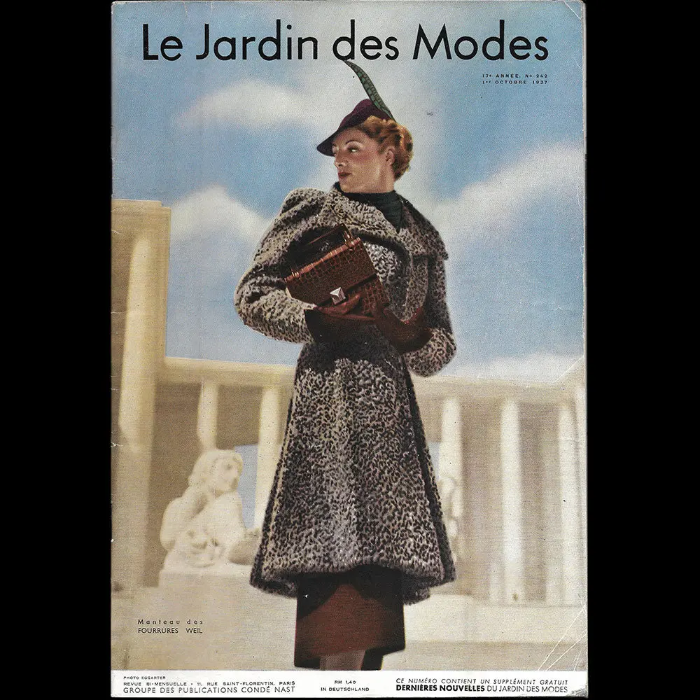 Le Jardin Des Modes, N°242, 1Er Octobre 1937, Ensemble Des Fourrures Weil 1