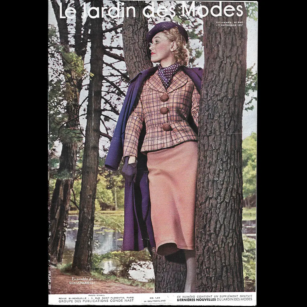 Le Jardin Des Modes, N°240, 15 Septembre 1937, Ensemble De Schiaparelli 1