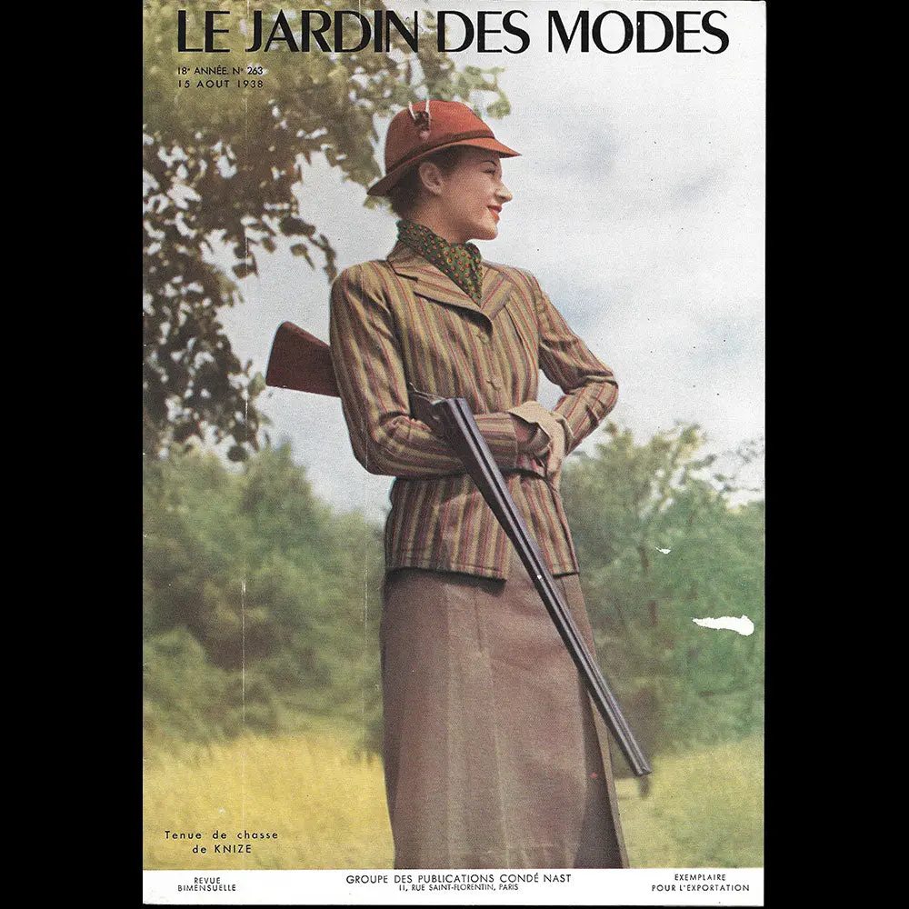 Le Jardin Des Modes, N°263, 15 Août 1938, Tenue De Chasse De Knize 1