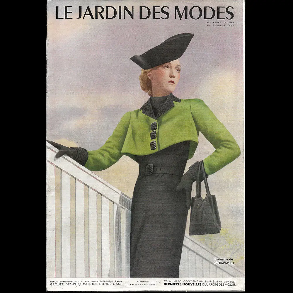 Le Jardin Des Modes, N°250, 1Er Février 1938, Ensemble De Schiaparelli 1