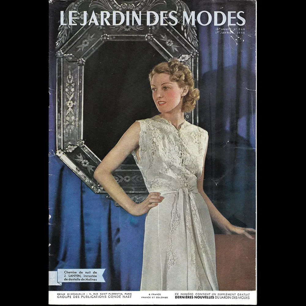 Le Jardin Des Modes, N°248, 1Er Janvier 1938, Chemise De Nuit De Jeanne Lanvin 1