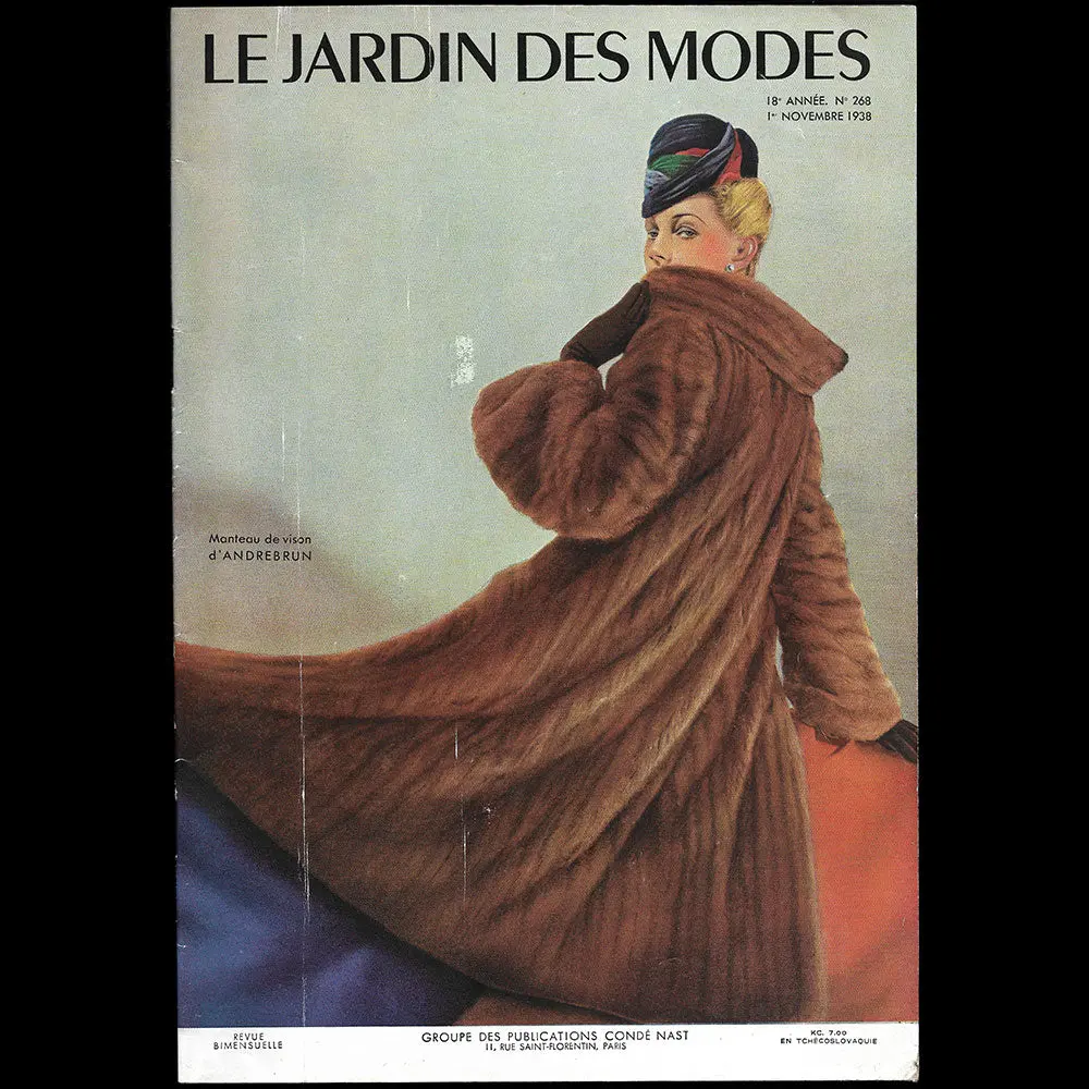 Le Jardin Des Modes, N°268, 1Er Novembre 1938, Manteau D'andré Brun 1