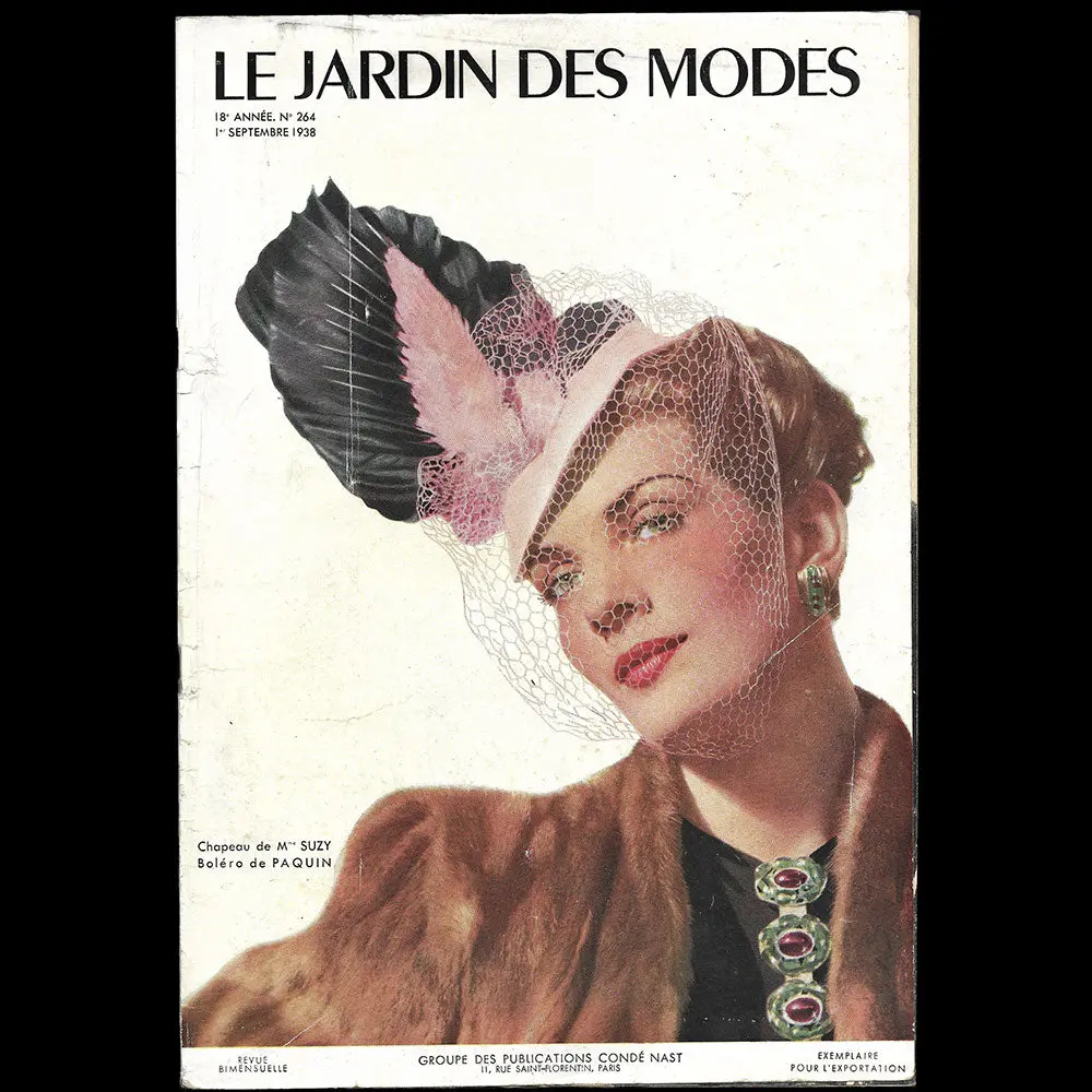 Le Jardin Des Modes, N°264, 1Er Septembre 1938, Boléro De Paquin 1