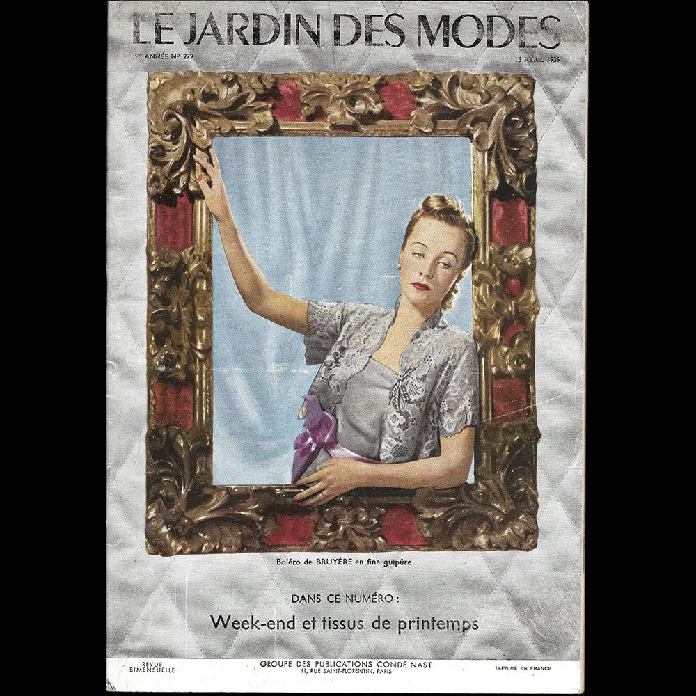 Le Jardin Des Modes, N°279, 15 Avril 1939, Boléro De Bruyère 1