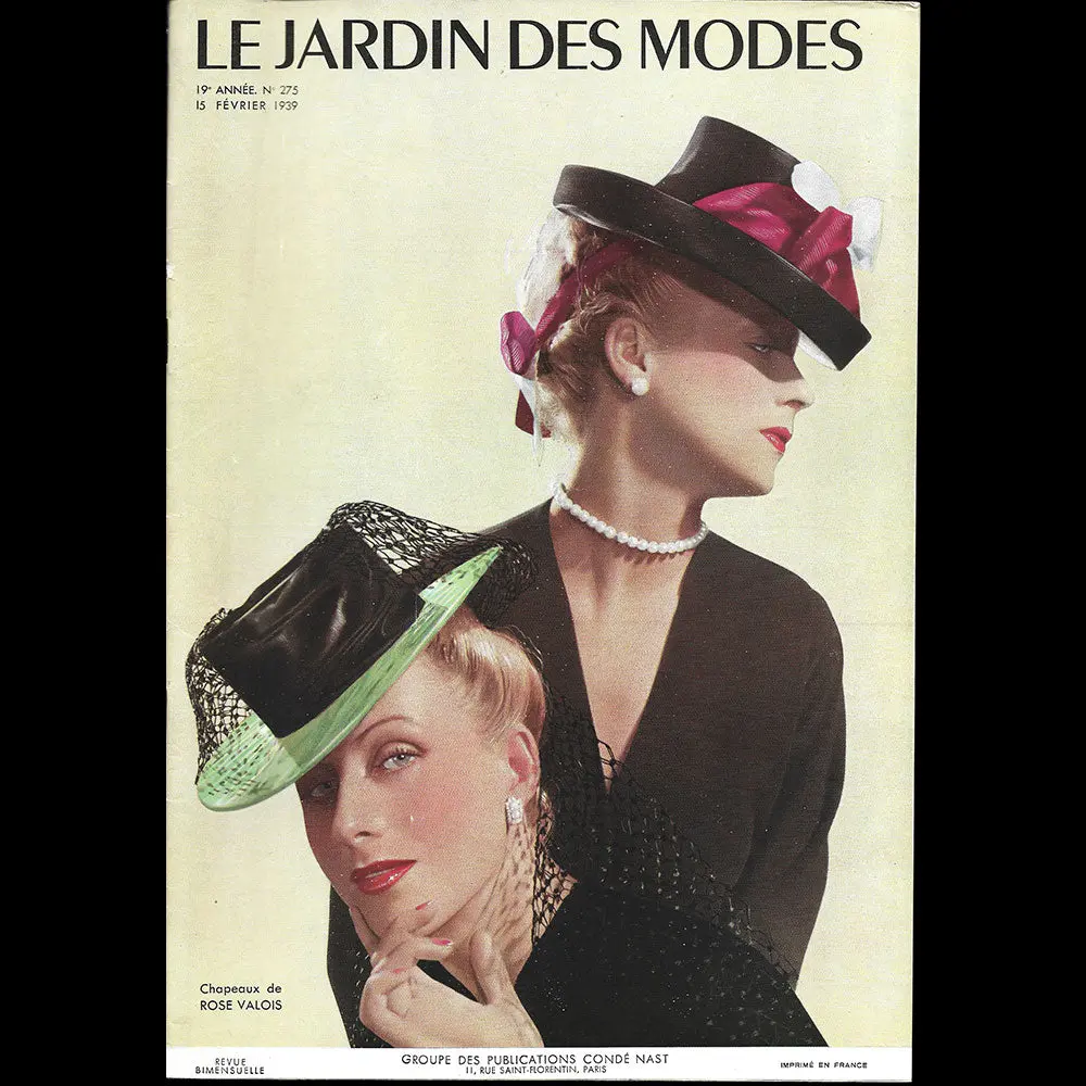 Le Jardin Des Modes, N°275, 15 Février 1939, Chapeaux De Rose Valois 1