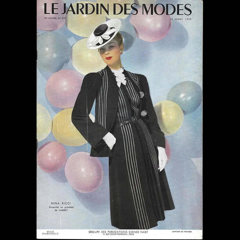 Le Jardin Des Modes, N°277, 15 Mars 1939, Ensemble De Nina Ricci 1