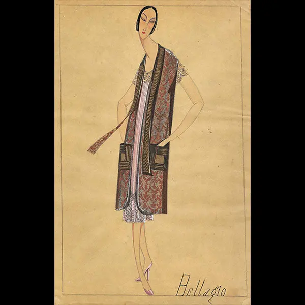 Jeanne Lanvin - Dessin De L'ensemble Bellagio (1925) 1