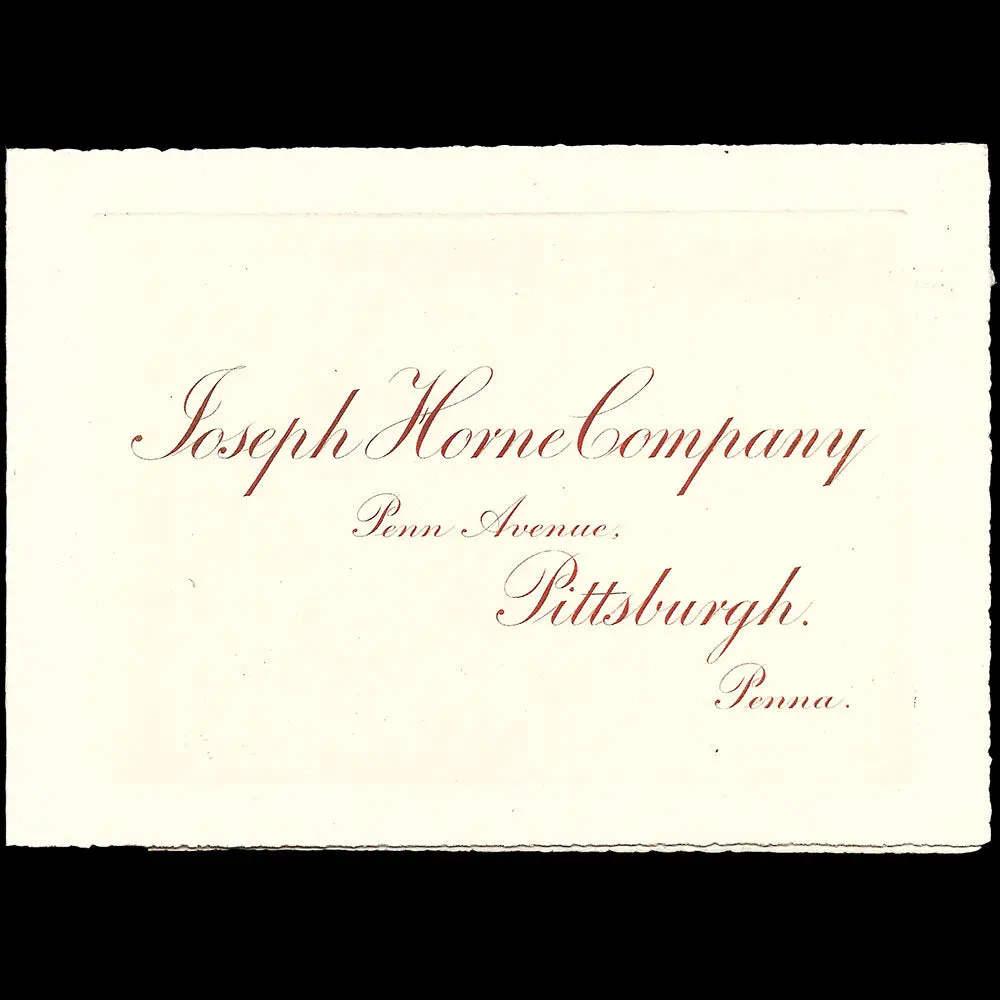 Joseph Horne Company - Invitation Annonçant La Sélection De Robes De Paris (1911) 1