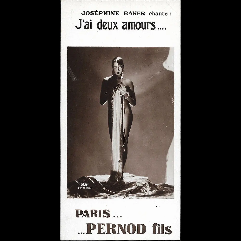 Hoyningen-Huené - Joséphine Baker Chante J'ai Deux Amours Paris... Pernod Fils (1931) 1