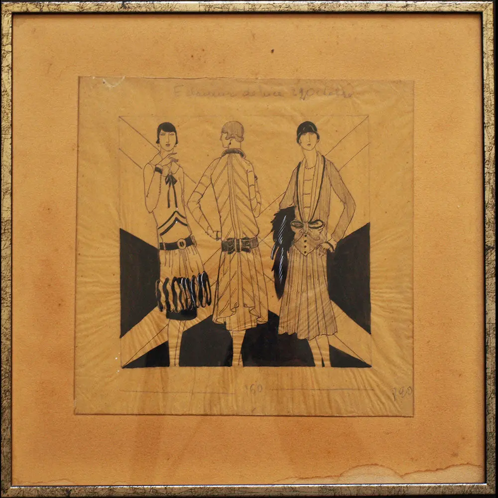 Patou - Trois Modèles De Jean Patou, Dessin De Germaine Joumard Pour Les Idées Nouvelles De La Mode (Circa 1925) 2