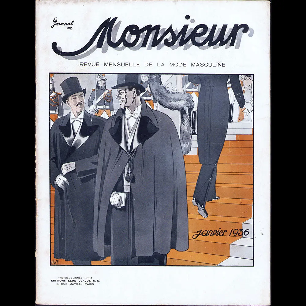 Le Journal De Monsieur, Revue Mensuelle De La Mode Masculine - Réunion De 11 Numéros De L'année 1936 1