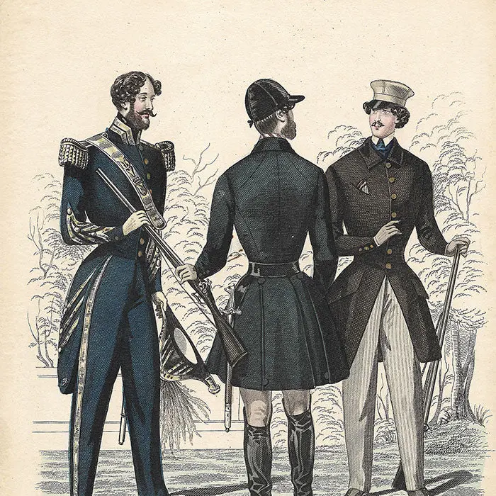 Modes De Paris, Journal Des Tailleurs, Gravure De Mode Masculine (1843) 2