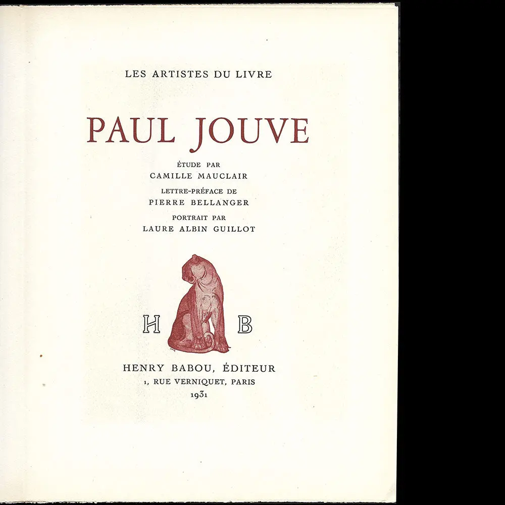 Paul Jouve - Les Artistes Du Livre (1931) 2